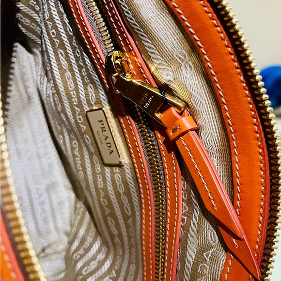 Authentic Prada Logo Jacquard 2 way Canvas small satchel - Picture 5 of 5